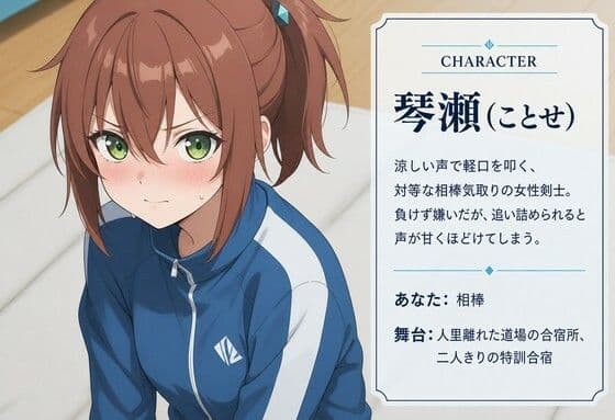 【衣擦れ×言葉責め】対等な相棒のはずが、二人だけの特訓合宿でとろとろに堕とされる話 サンプル1