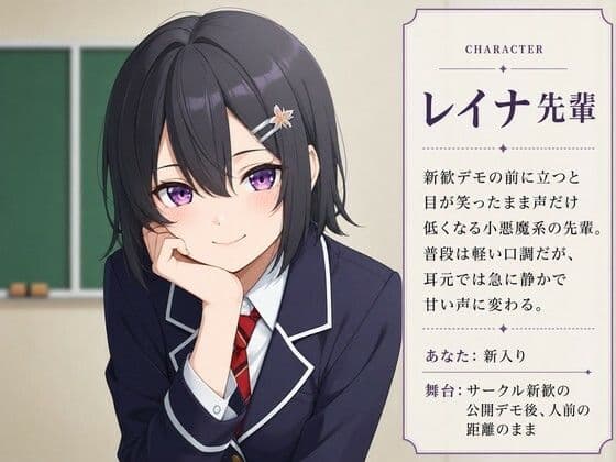 【ゼロ距離×公開調教】新歓デモの小悪魔先輩に、人前で追い詰められてます サンプル1