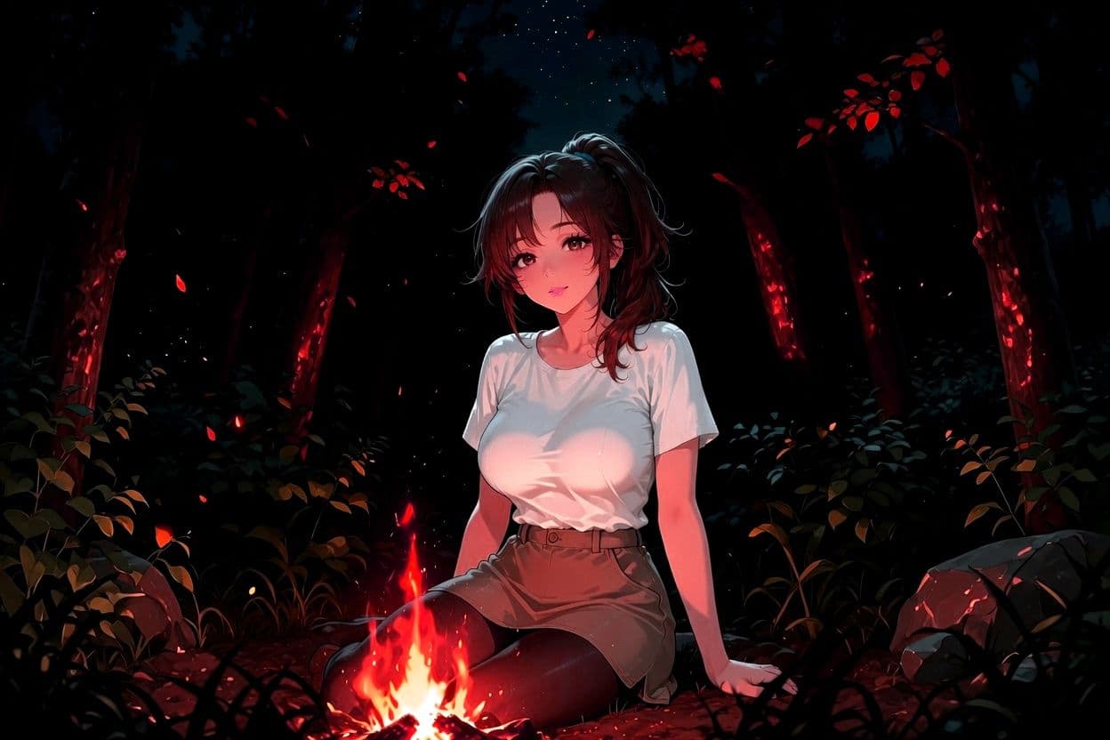 【焚火と川のせせらぎASMR】一人用テントで密着40代美熟女の身体が激しく求める山の出会い サンプル6