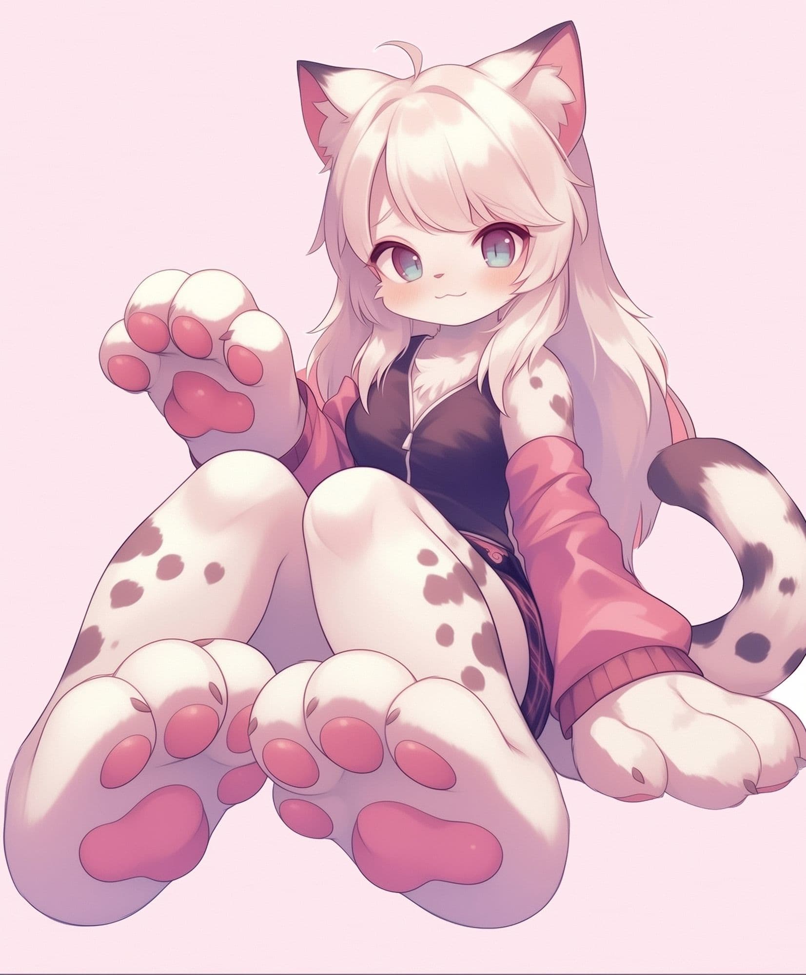 風呂キャン猫娘の足裏肉球の匂いとチ〇ールフェラ サンプル1