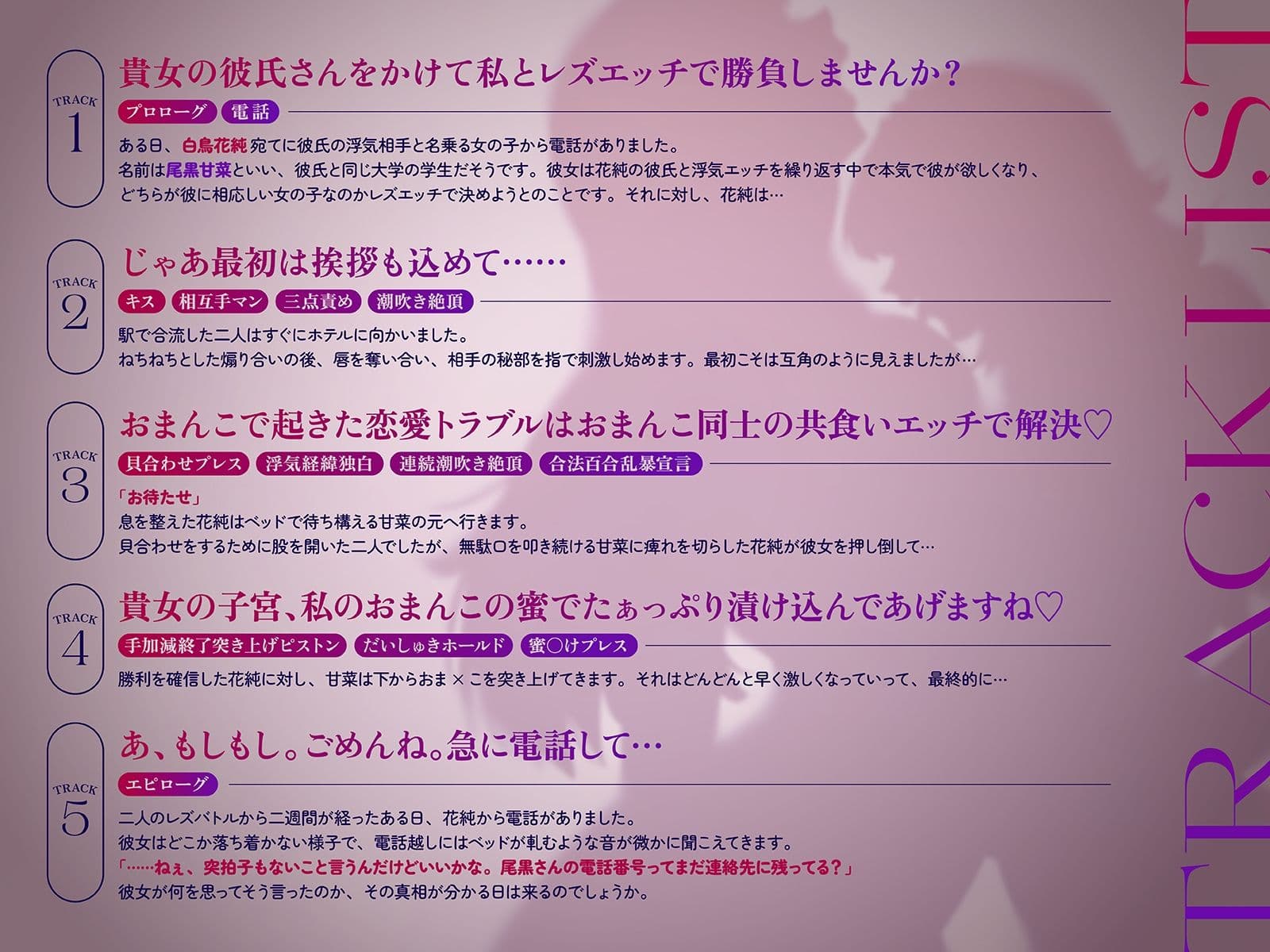 【NTR・レズバトル】あの子の純愛彼女マ×コは、私の地雷系浮気マ×コには勝てませんでした（はーと）【KU100】 サンプル5