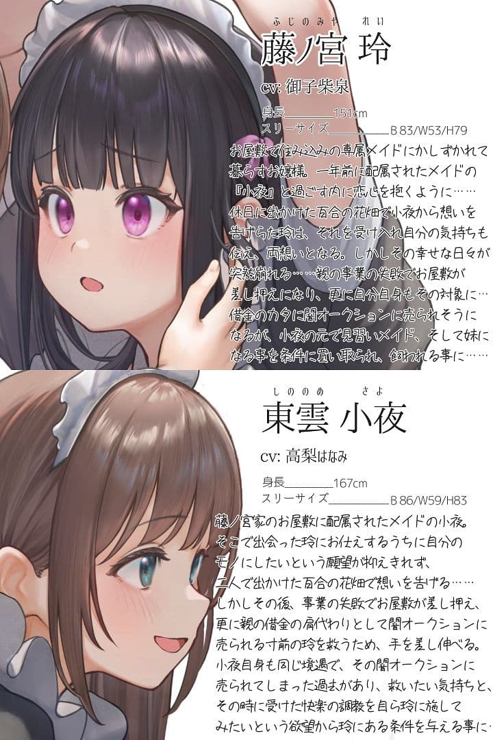 【TS百合】百合メイドレイの拘束飼育日記【主観視点ボイスあり・なし選択可能】【KU100】 サンプル1