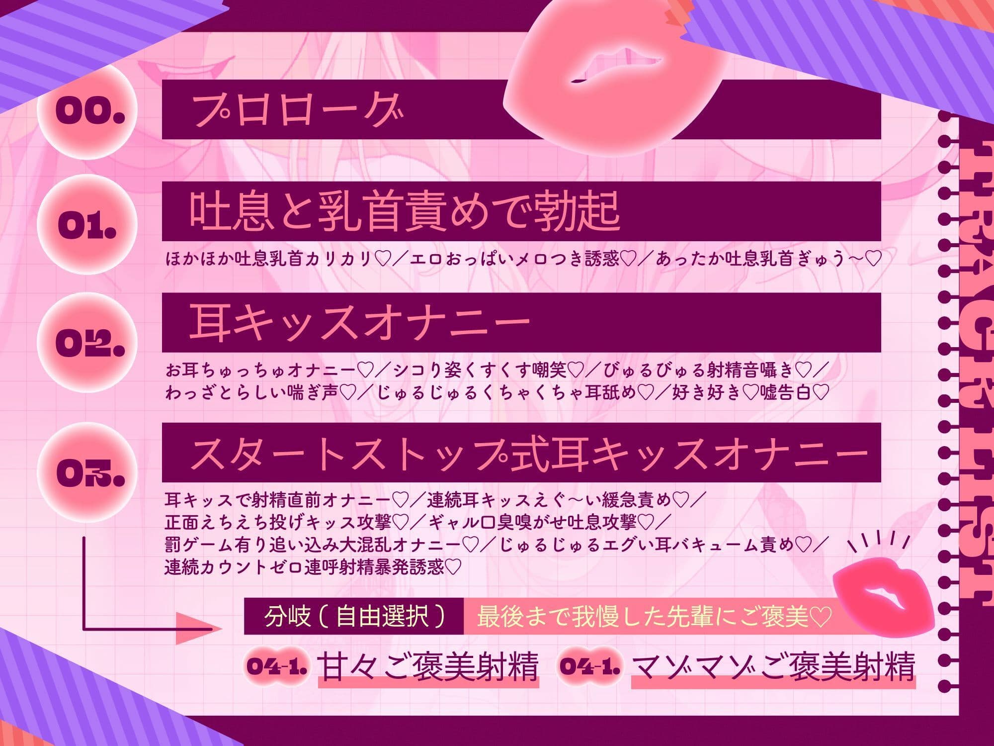 耳キッスオナニー ドスケベえっちな後輩ギャルたちのお耳ちゅっちゅに合わせてとろとろシコシコ サンプル4