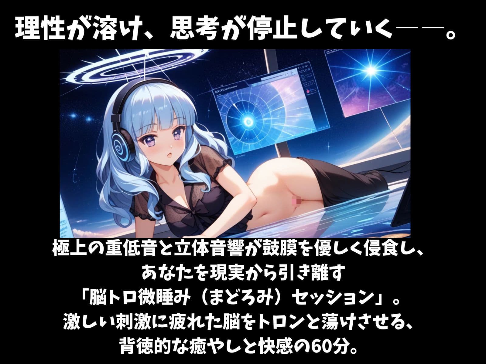 【意識混濁・立体音響】思考停止のトロトロ堕落セッション 〜極上の重低音と脳天がとろける微睡み喘ぎ60分〜 サンプル1
