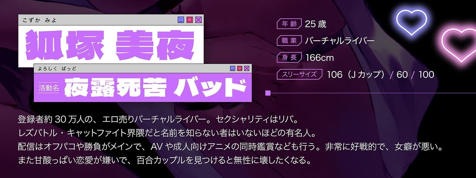 【Vライバー・レズバトル】エロ売りバーチャルライバー、親友とのレズバトル配信に味を占めた結果【KU100】 サンプル4