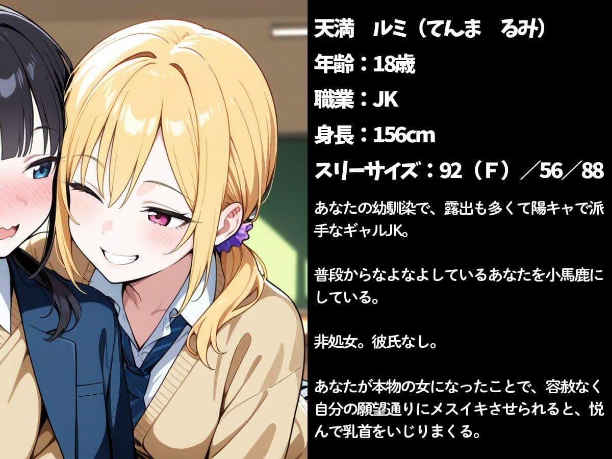 女体化した俺の乳首を弄りたおして、無限チクイキさせる幼馴染のギャル サンプル1