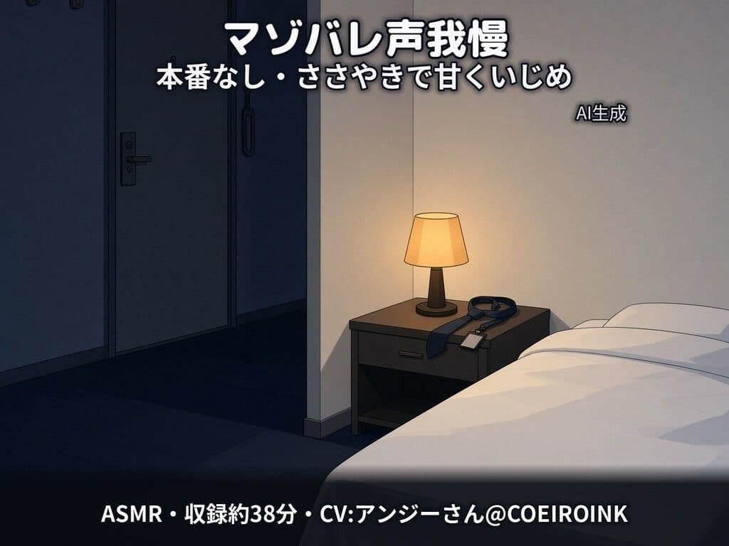 【マゾバレ×声我慢/本番なし】隣に聞こえちゃうよ？〜出張先のホテルで、会社の先輩（28歳）が声を殺して甘くいじめてくる〜【合成音声】 サンプル1