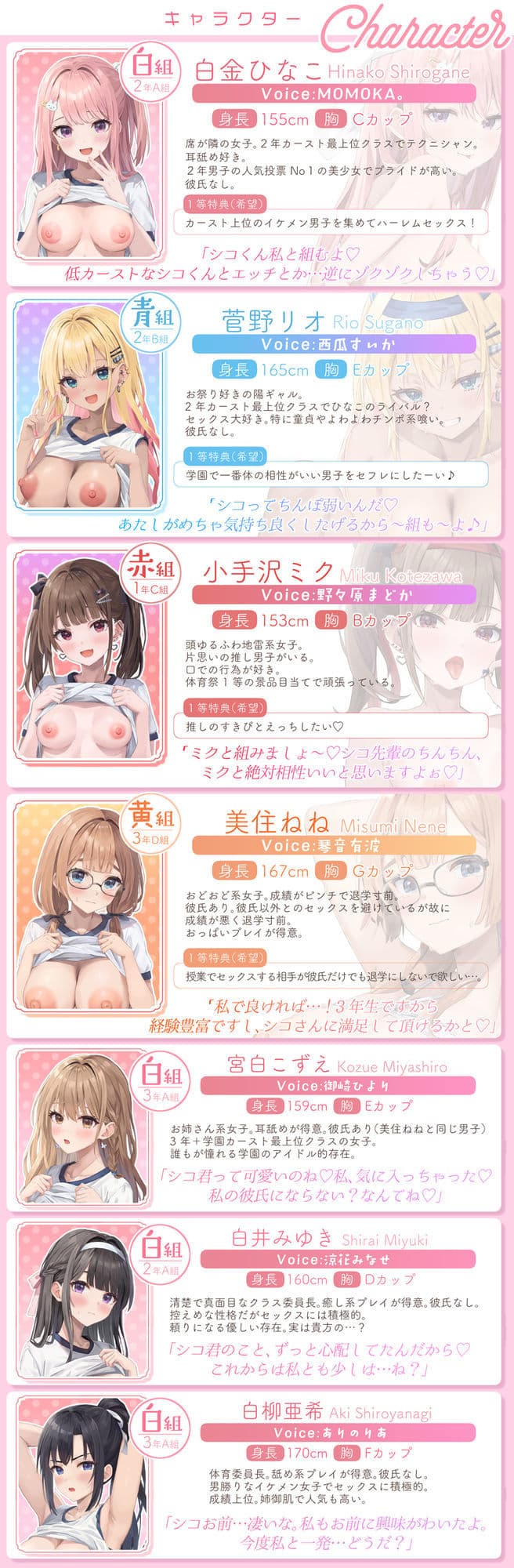 【7人×4.5時間超★豪華7大特典★】おま〇こ学園体育祭≪早漏よわチン争奪戦！≫ 〜陰キャで学年カースト最下位の僕が7人の女子にイカされまくった伝説の日〜 サンプル4