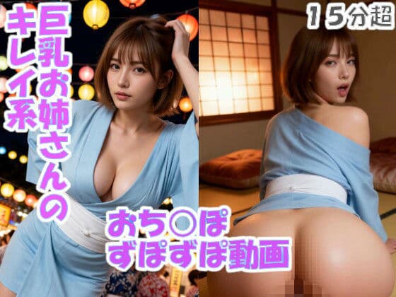 【実写系AI】キレイ系巨乳お姉さんのおち○ぽずぽずぽ動画【正常位&バック】