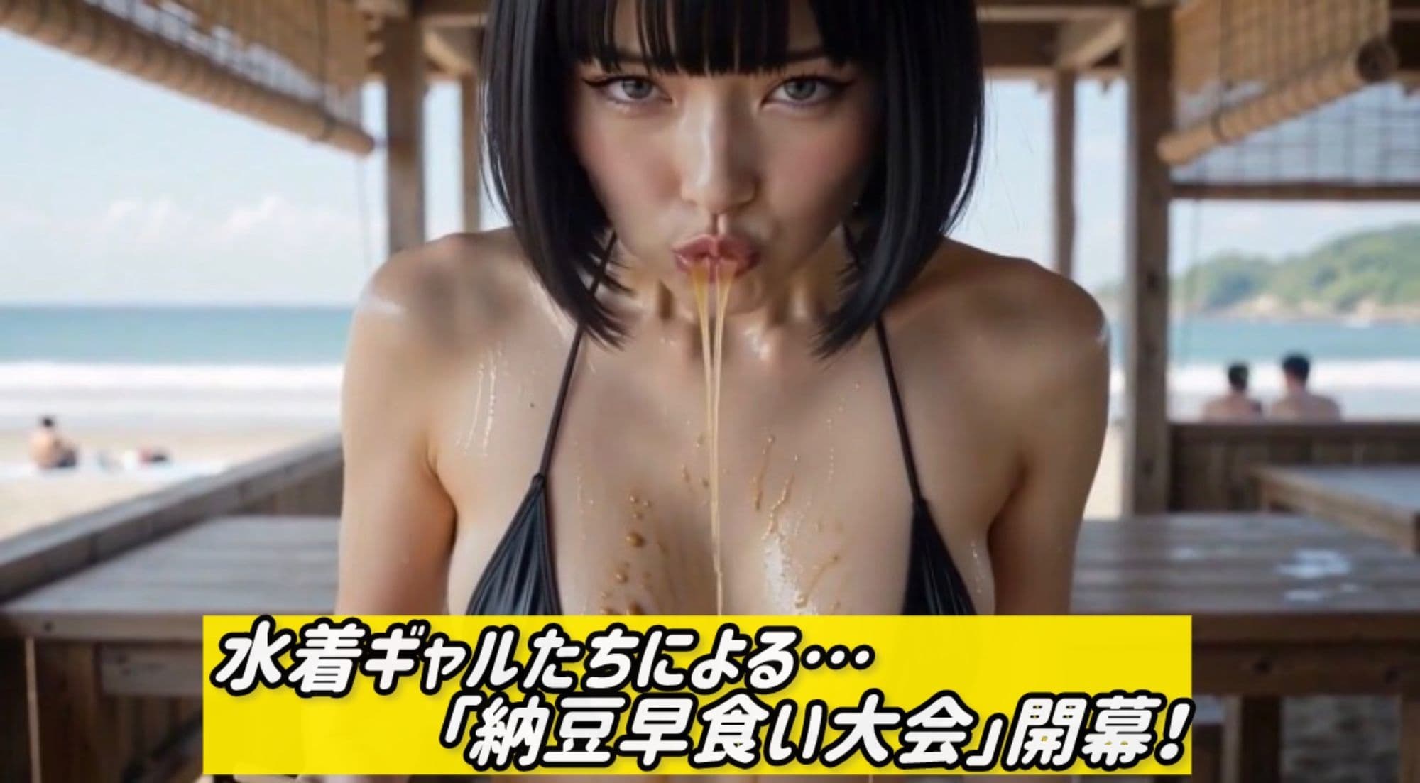 ギャルだらけの納豆早食い大会〜ネバネバ糸引き口元鑑賞&シャワー室盗撮おまけ付き〜 サンプル1