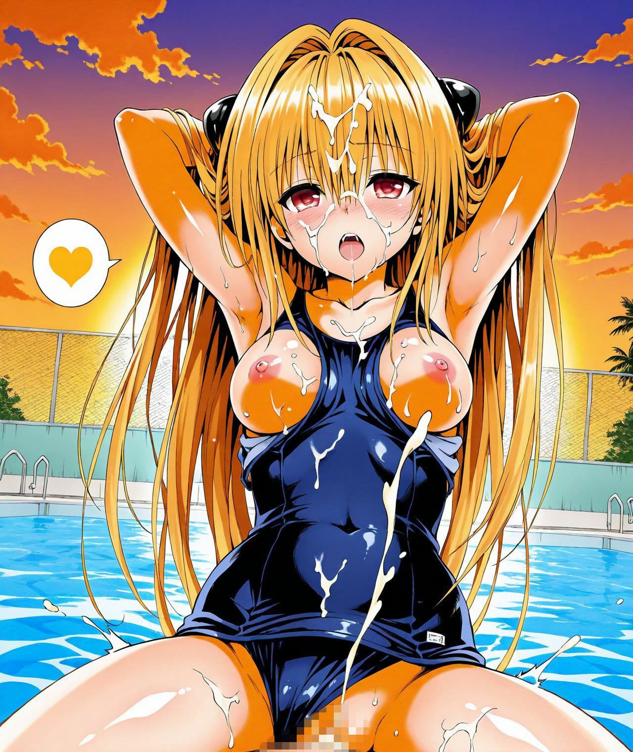 【ボイス作品TLH1対応】【アクシデン To LOVE】【学生服、黒私服、スク水】金髪ツインテールロング美少女ヒカリちゃんとラブラブ初エッチ サンプル10