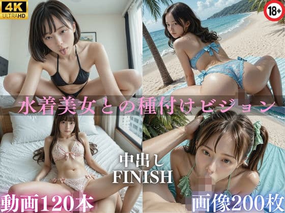 水着美女との種付けビジョン【AI高画質動画】期間限定価格!!