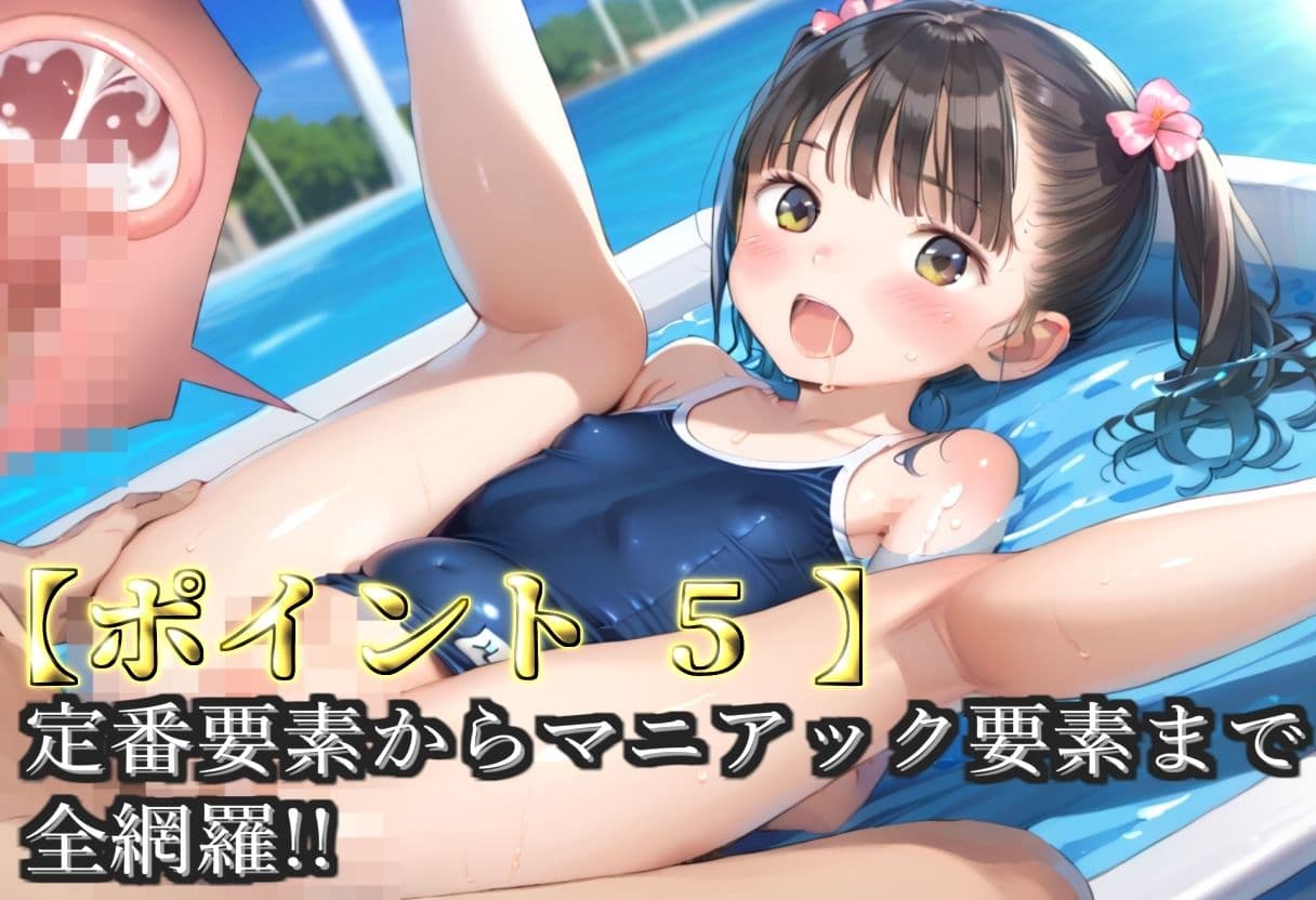 【プレミアシリーズ】【豪華特典あり】水泳部つるぺたロリ学園乱交 真夏のビーチで集団乱痴 修学旅行編【500個】 サンプル7