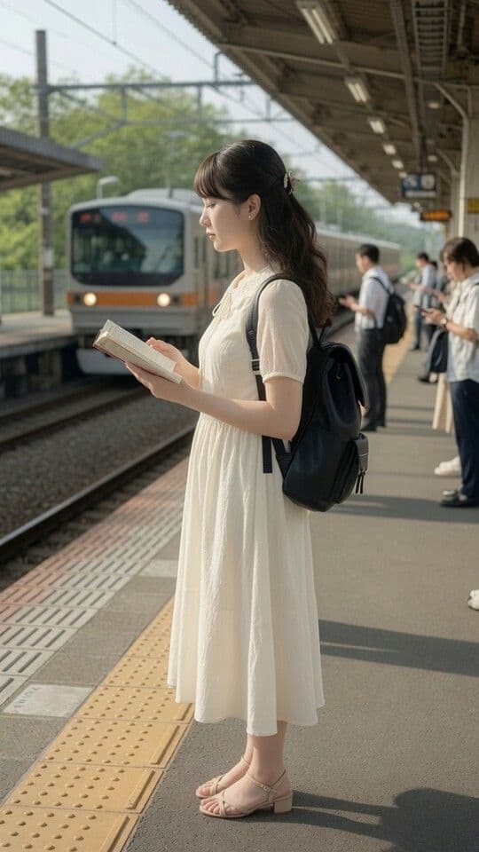 【逆さ撮り】お嬢様育ちの女子大生、月曜〜金曜の通学電車パンチラ記録 〜SNSの清楚な彼女が知らない秘密〜 サンプル3