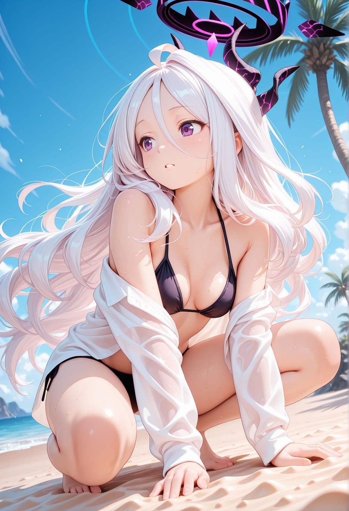 催● 渚物語 〜ブル〇カ 空崎〇ナ 水着ビキニ編〜 海水浴で賑わう常夏のビーチ、そして蘇るあの日の悪夢 サンプル1