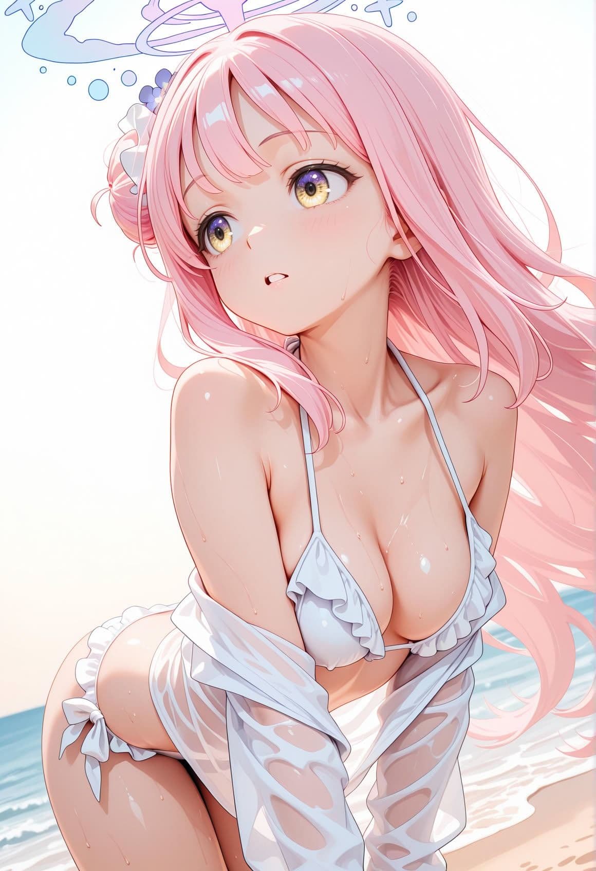 催● 渚物語 〜ブル〇カ 聖園〇カ 水着ビキニ編〜 海水浴で賑わう常夏のビーチ、そして蘇るあの日の悪夢 サンプル1