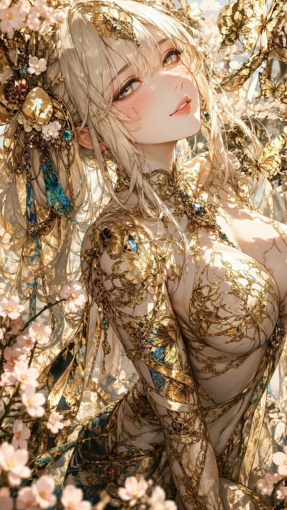 【500枚・4K超高画質】天界の女神たちと艶やかな花ざかりに魅せられる極上の美少女イラスト集【2160×3840px・PNG・縦長】神聖なる光香と最高峰の描き込みでおくる耽美なプレミアム保存版 サンプル9