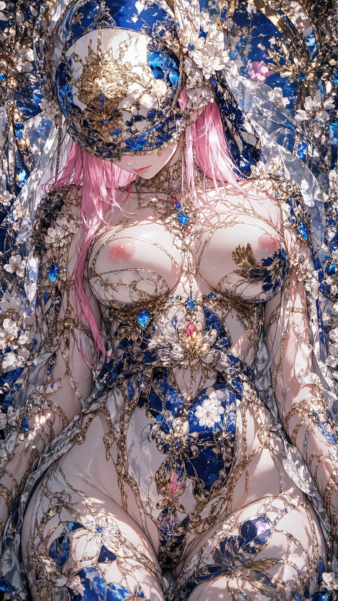 【500枚・4K超高画質】天界の女神たちと艶やかな花ざかりに魅せられる極上の美少女イラスト集【2160×3840px・PNG・縦長】神聖なる光香と最高峰の描き込みでおくる耽美なプレミアム保存版 サンプル10