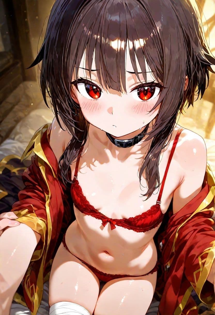 爆裂っ娘・めぐ〇ん、調教で魔法の代わりに「中出しの快楽」を叩き込まれ、お腹を種でパンパンにされた件。【CG集・500枚】 サンプル5