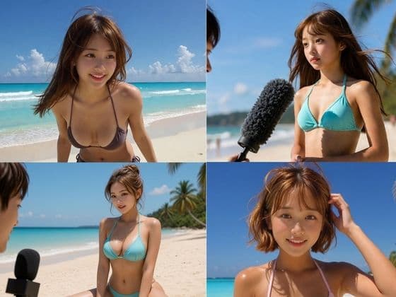 【エロ砂浜ギャル初体験】オイルマッサージ何度もイキ潮を噴き出す超敏感開発記録! サンプル1