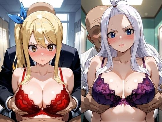 乳がん検診に来たところ悪徳医師の手つきが徐々にいやらしくなり最終的にはチ●ポを挿入【ル●シィ&ミラ・●ェーン】 サンプル1