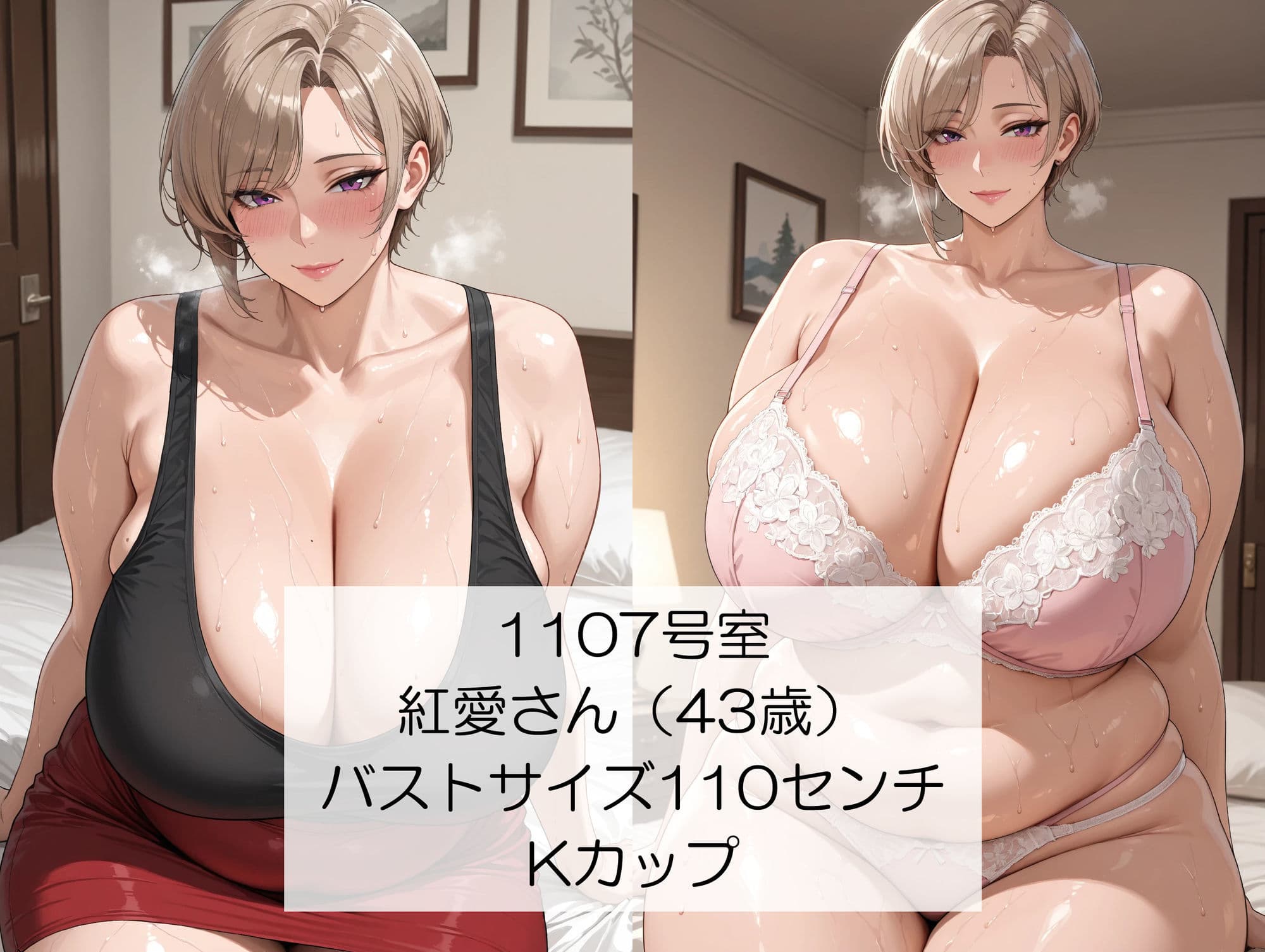 豊満不倫人妻まっちんぐまんしょん〜不貞セックス願望の爆乳デカ尻熟女をデカチンでアへ顔堕ちさせました<セリフ付CG集> サンプル7