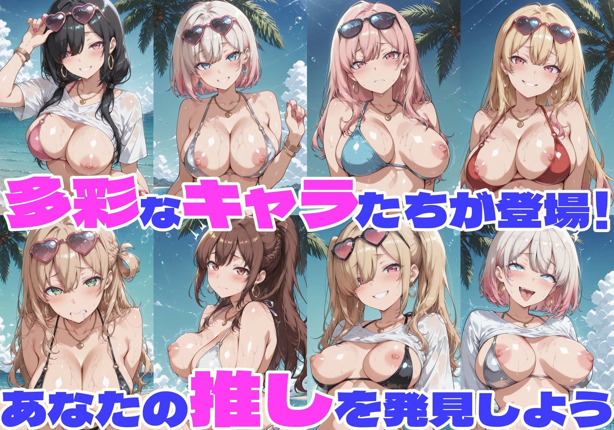 乱交学園No.25〜白ギャルビキニ編〜ドスケベ淫乱白ギャルたちとビキニでやりまくれ!【CG500枚】 サンプル3