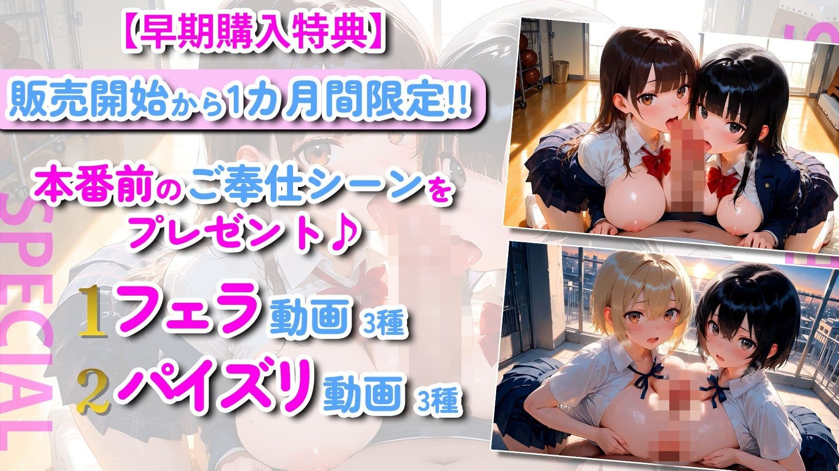 【4Kアニメ】顔面偏差値SSS!巨乳制服JKと汗だくセックス139連発!【106分】 サンプル5