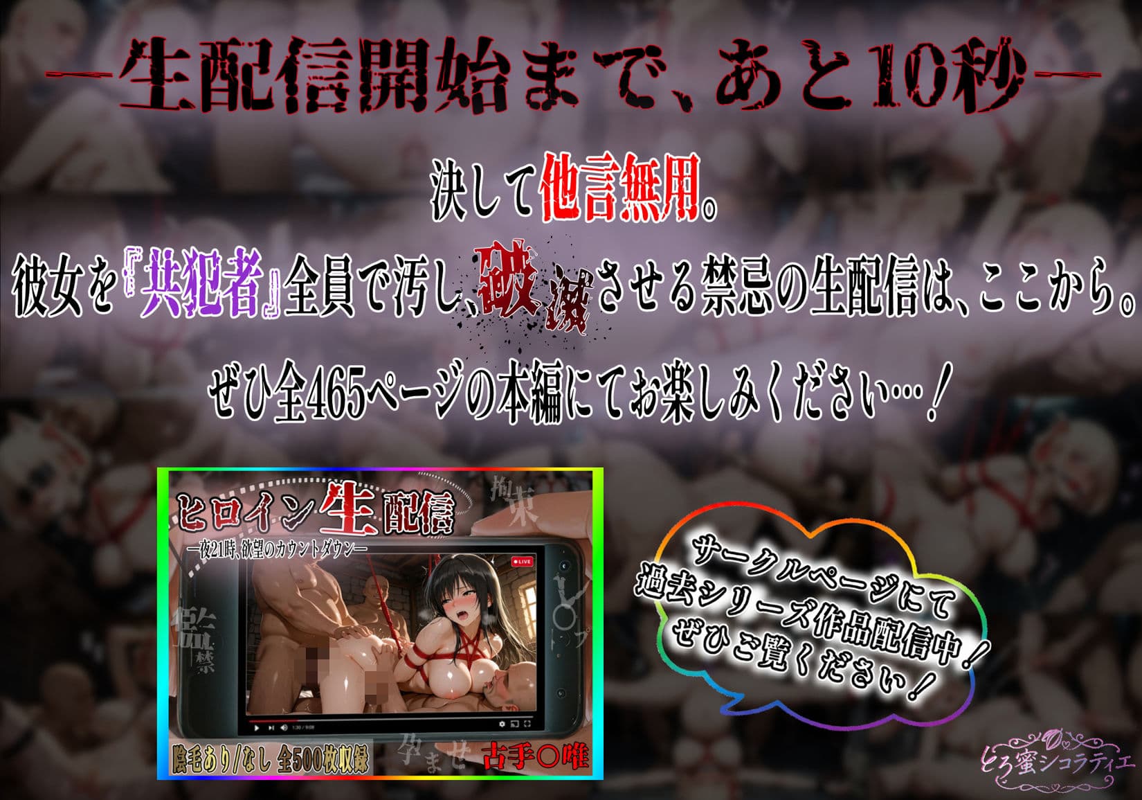 【拘束・監禁・孕ませ】ヒロイン生配信-夜21時、欲望のカウントダウン-錦〇千束編 サンプル9