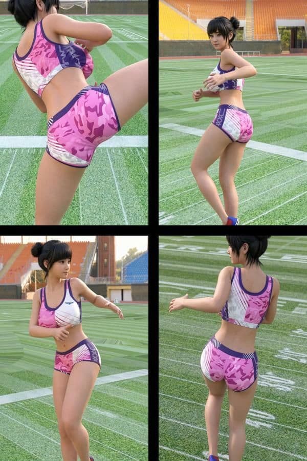 大学生グラビアアイドル 一ノ瀬 廻里の陸上コス風写真集 Real_02 サンプル1