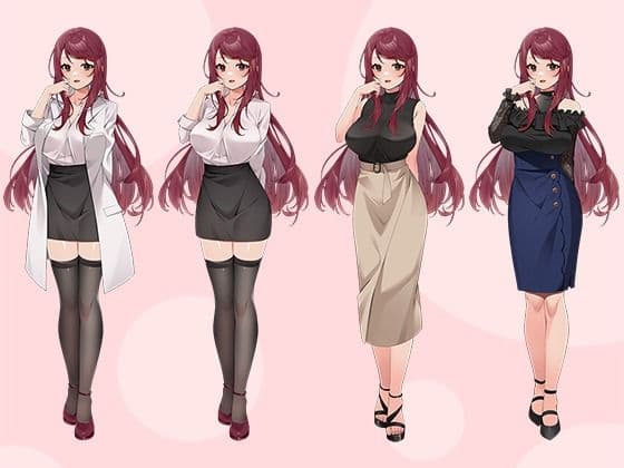 【立ち絵素材R18】クールな女研究員 フルセットPSDパック サンプル2