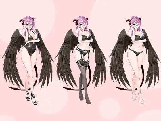 【立ち絵素材R18】冷静沈着悪魔の秘書 フルセットPSDパック サンプル2