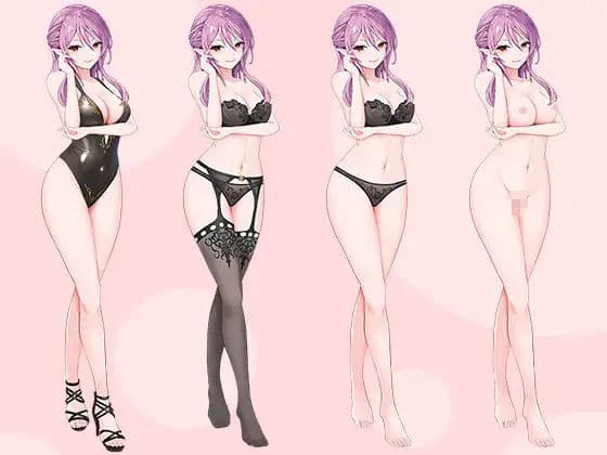 【立ち絵素材R18】冷静沈着悪魔の秘書 フルセットPSDパック サンプル10