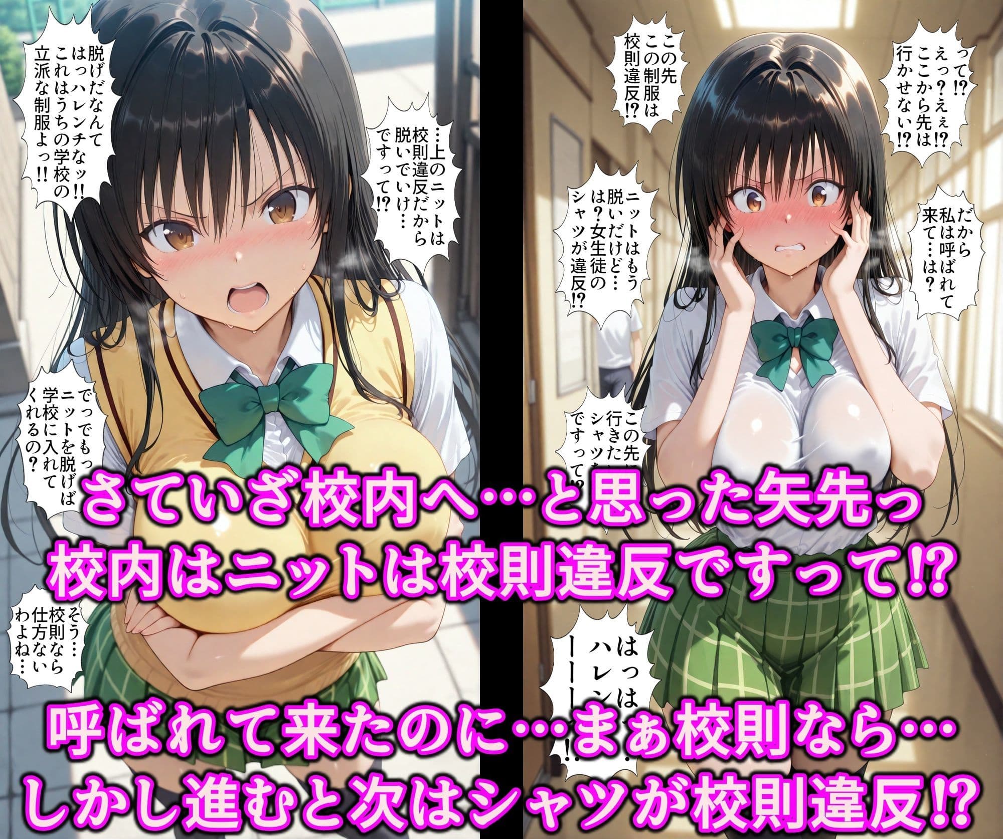 いいなり女学院で学ぶドスケベ風紀!!ハレンチ校則で服従エロ堕ち風紀委員♪友達と一緒に種付け志望の淫乱まんこ サンプル3