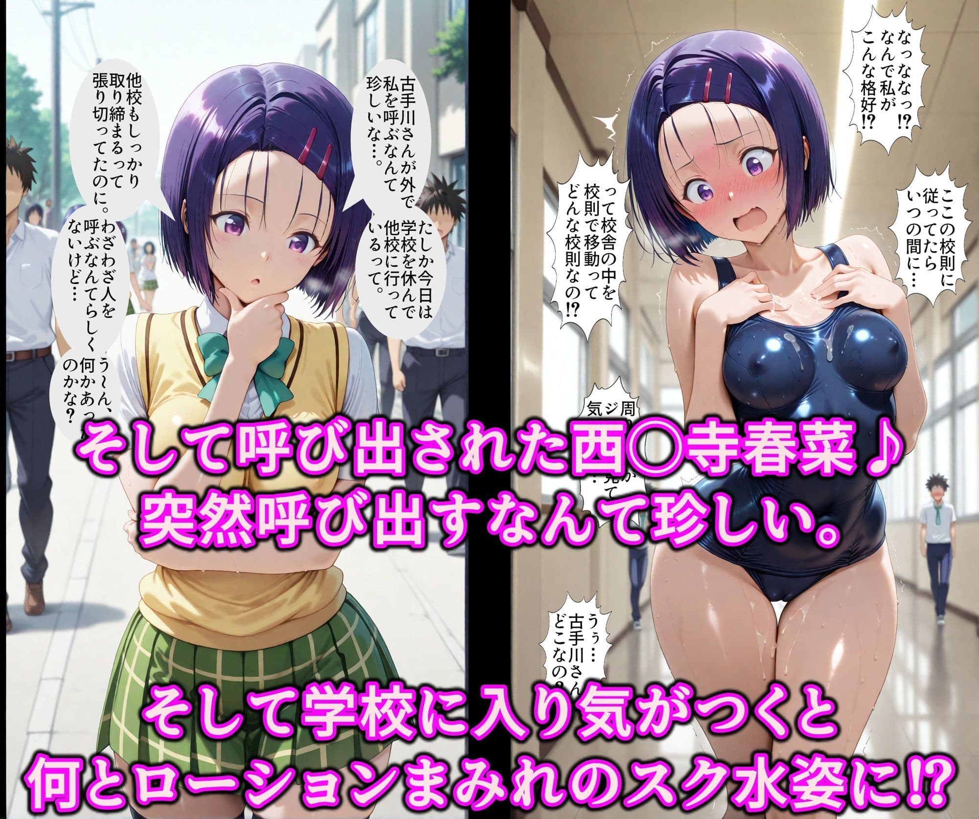 いいなり女学院で学ぶドスケベ風紀!!ハレンチ校則で服従エロ堕ち風紀委員♪友達と一緒に種付け志望の淫乱まんこ サンプル9