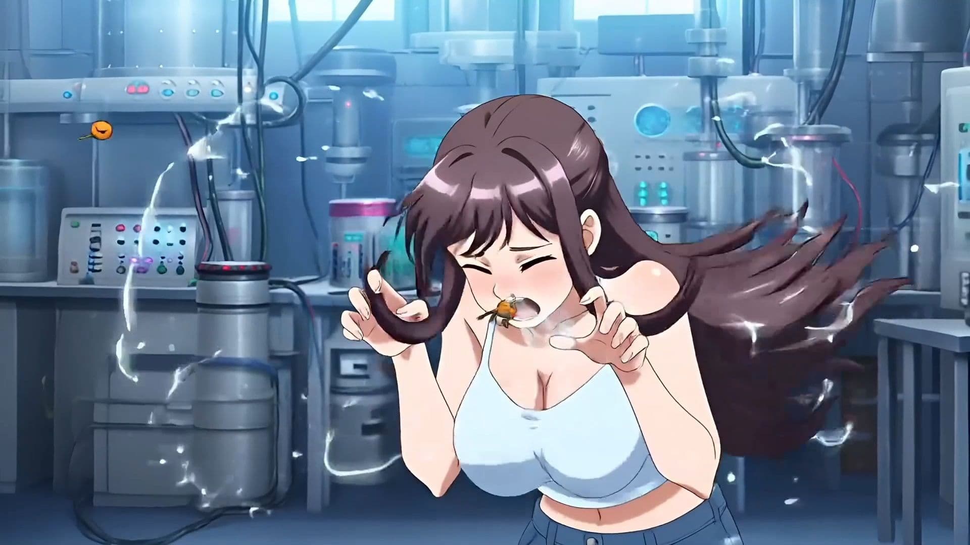 美奈さんのくしゃみ実験観察!(MP4アニメ) / Observing Mina’s Sneezing Experiment! (MP4 Animation) サンプル3