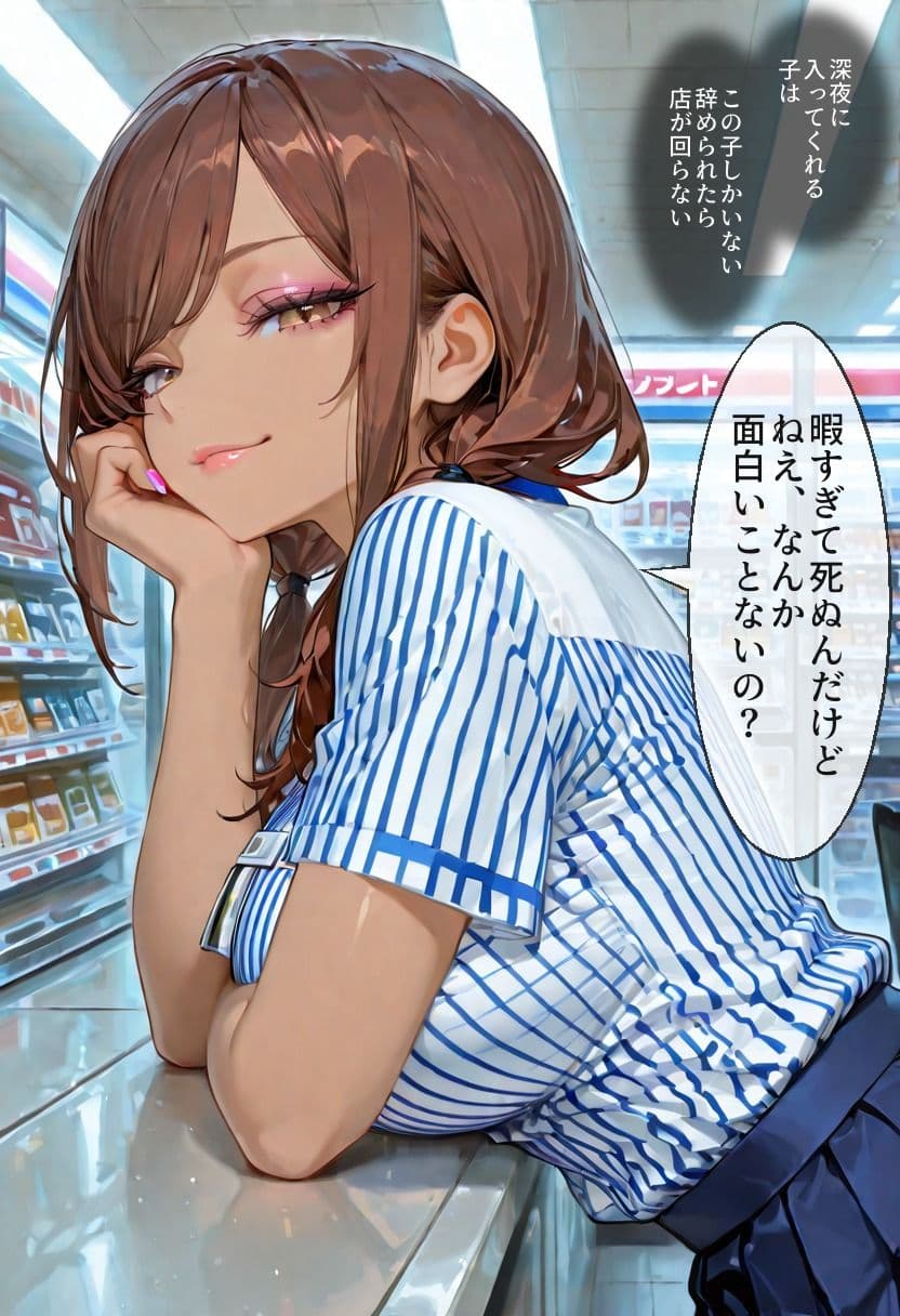 コンビニ夜勤ギャル ─ 深夜、おじさん店員とバレないようにヤる話 ─ サンプル3