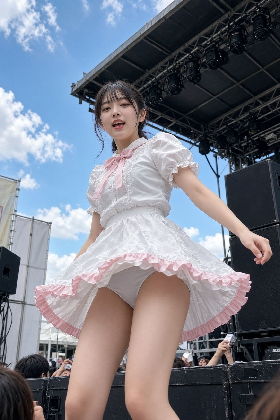 アイドルのパンツ丸見えハプニング画像集 サンプル2
