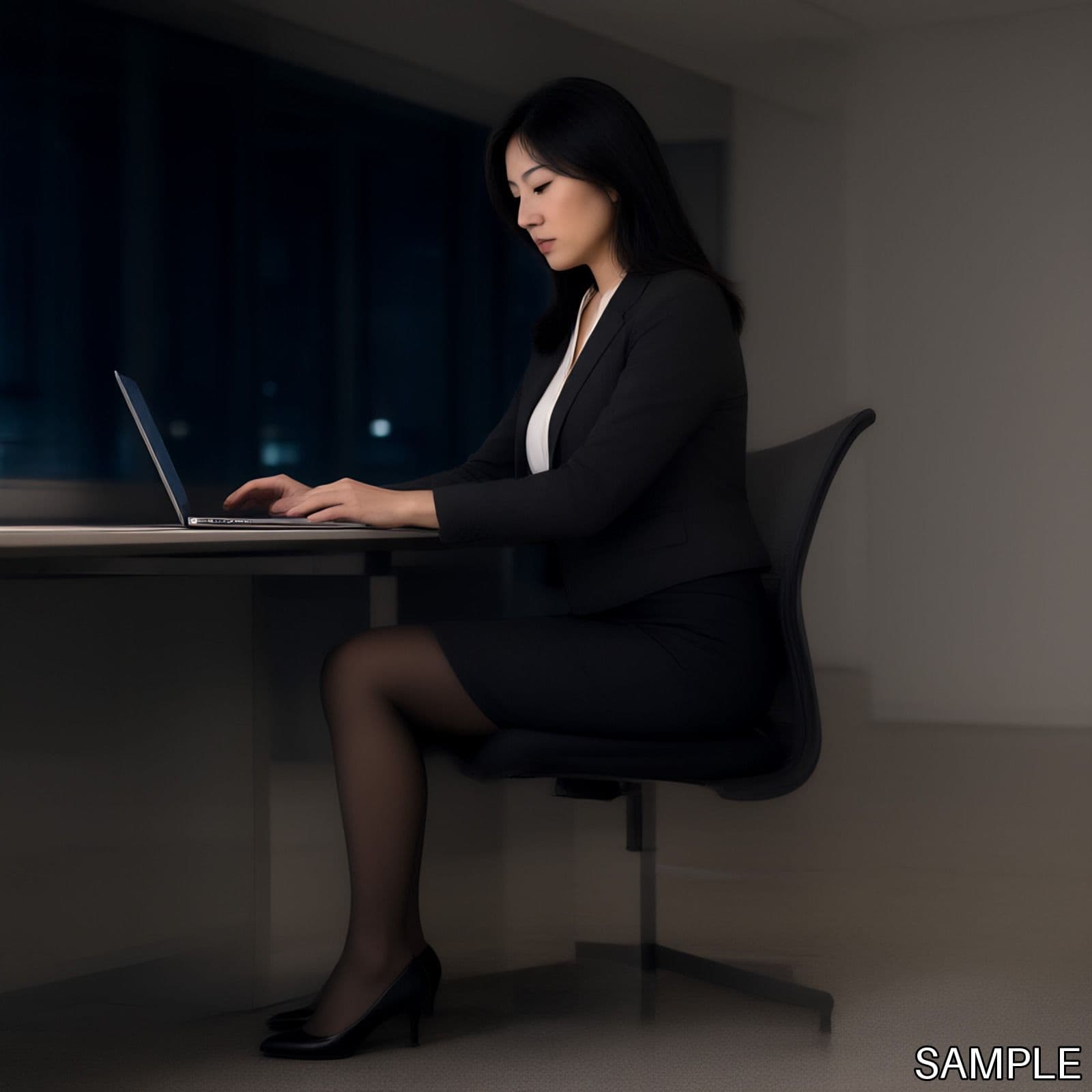 深夜残業の女性上司 サンプル2
