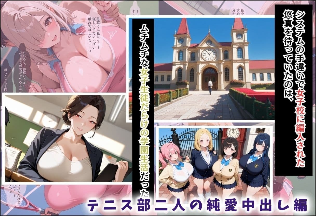 間違って女子校に入学したらムチムチ女子校生に毎日中出しを要求される学園生活〜総集編06〜 サンプル1
