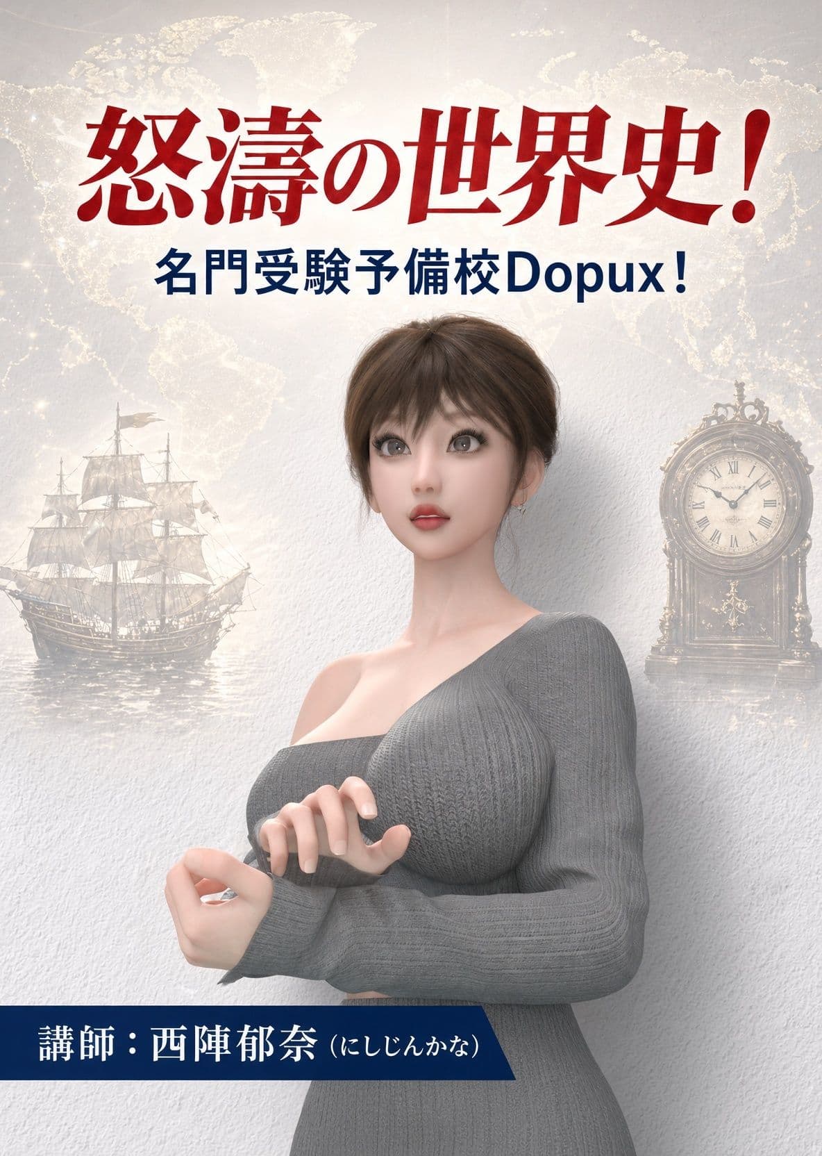 パンチラガチャ★西陣郁奈(にしじんかな)強豪予備校『DOPUX(ドピュックス)』で大学受験生向け講座(世界史)を教える名物講師!(Vol.006:プエブロ文化とは何だったのか?) サンプル1