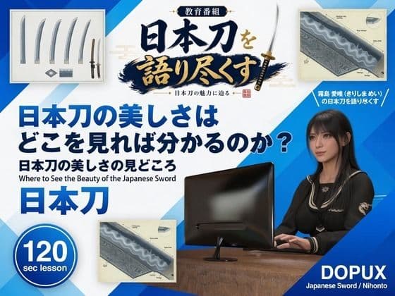 パンチラガチャ★霧島 愛唯(きりしま めい)『日本刀を語り尽くす』第1章-まず「日本刀とは何か」を知る(009-日本刀の美しさはどこを見れば分かるのか?)