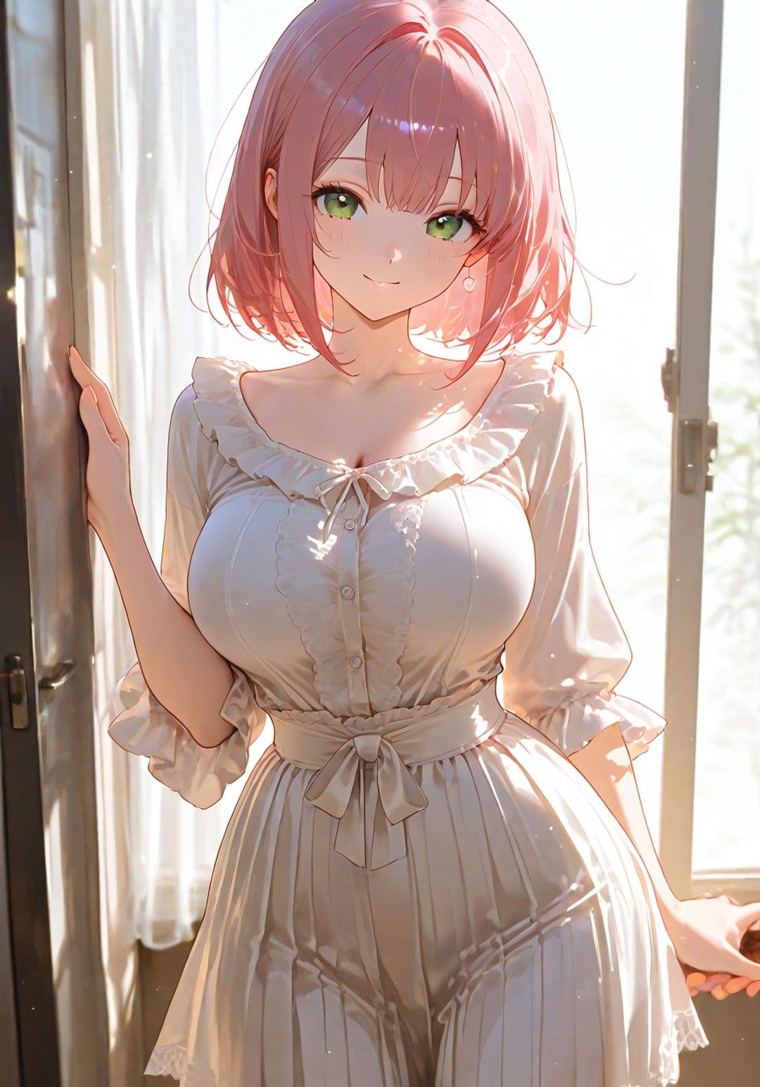 【AI/320枚】ご主人様への秘密のご奉仕…ピンク髪の豊満美少女・ソフィア Vol.5!Patreonで大好評の日常投稿22作品を一冊に凝縮したソロおっぱい特化メガ盛りコンプリートパック【着衣巨乳/衣装はだけ/乳首露出/ソロ/差分多数】 サンプル1