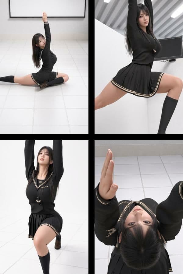 才色兼備の万能女性格闘家 霧島 愛唯の学生モデル風写真集The Real_04 サンプル1