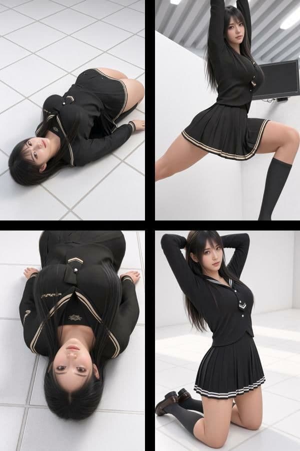 才色兼備の万能女性格闘家 霧島 愛唯の学生モデル風写真集The Real_04 サンプル2