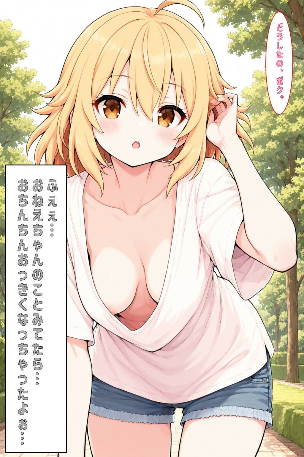 ふぇぇおちんちんおっきくなっちゃったよぉ… サンプル1