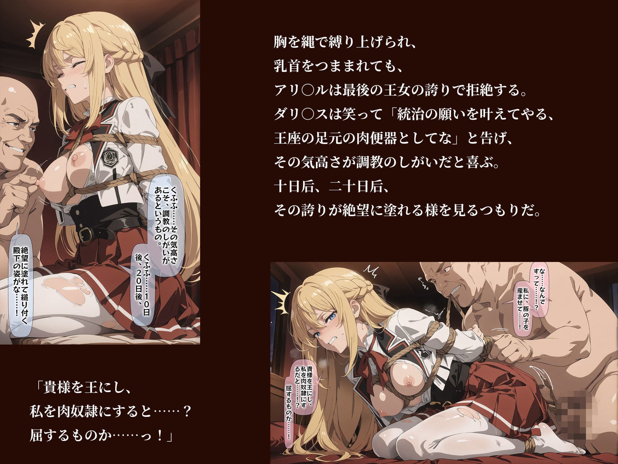 【無職○生】【アリ○ル 496枚+4mp4】敗北姫アリ○ルの調教記録 〜王冠を奪われ、牝犬として種付けされるまで〜 サンプル4