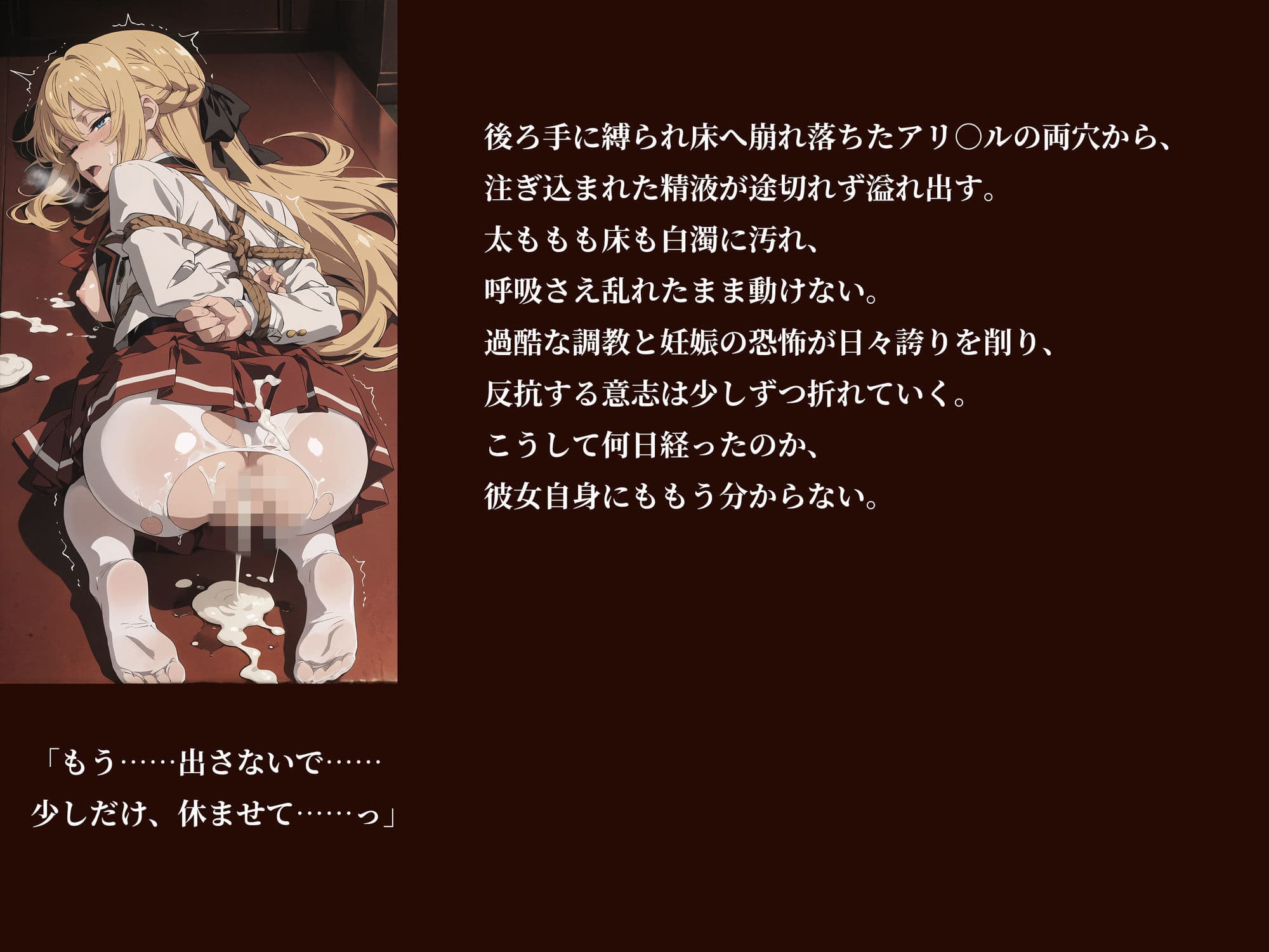 【無職○生】【アリ○ル 496枚+4mp4】敗北姫アリ○ルの調教記録 〜王冠を奪われ、牝犬として種付けされるまで〜 サンプル7