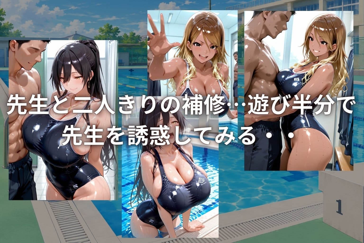 補習の水泳で先生を誘惑したら、容赦なく種付けされた! サンプル1