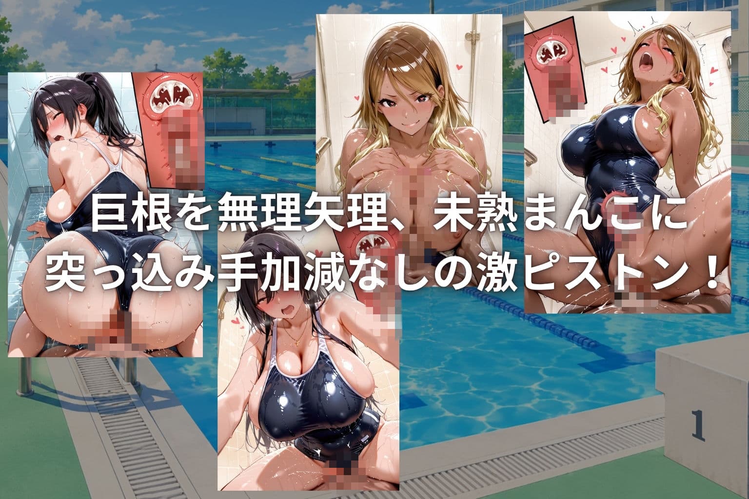 補習の水泳で先生を誘惑したら、容赦なく種付けされた! サンプル3